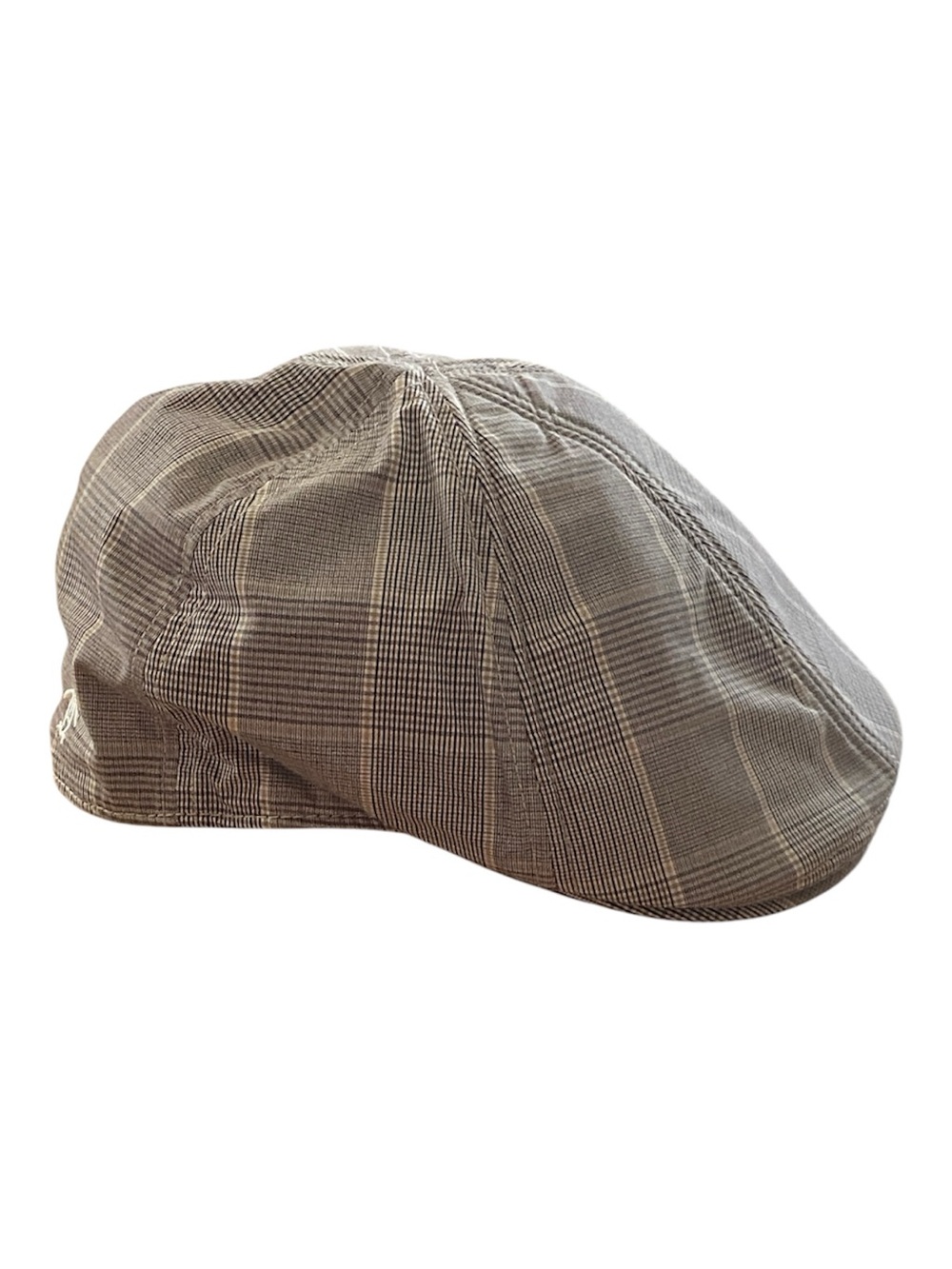 Original Penguin Plaid Ivy Flat Cap Driver Golf Hat L/XL Brown Tweed Newsboy